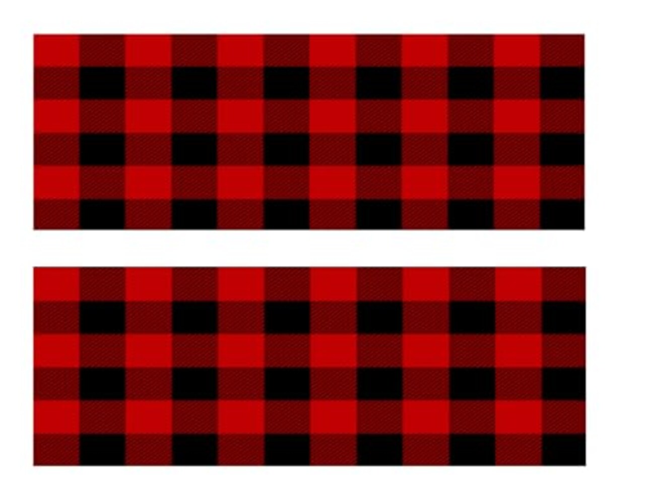 Red Plaid Birthday - Cake Side Border Side Strips Select the size using the "Customize" button